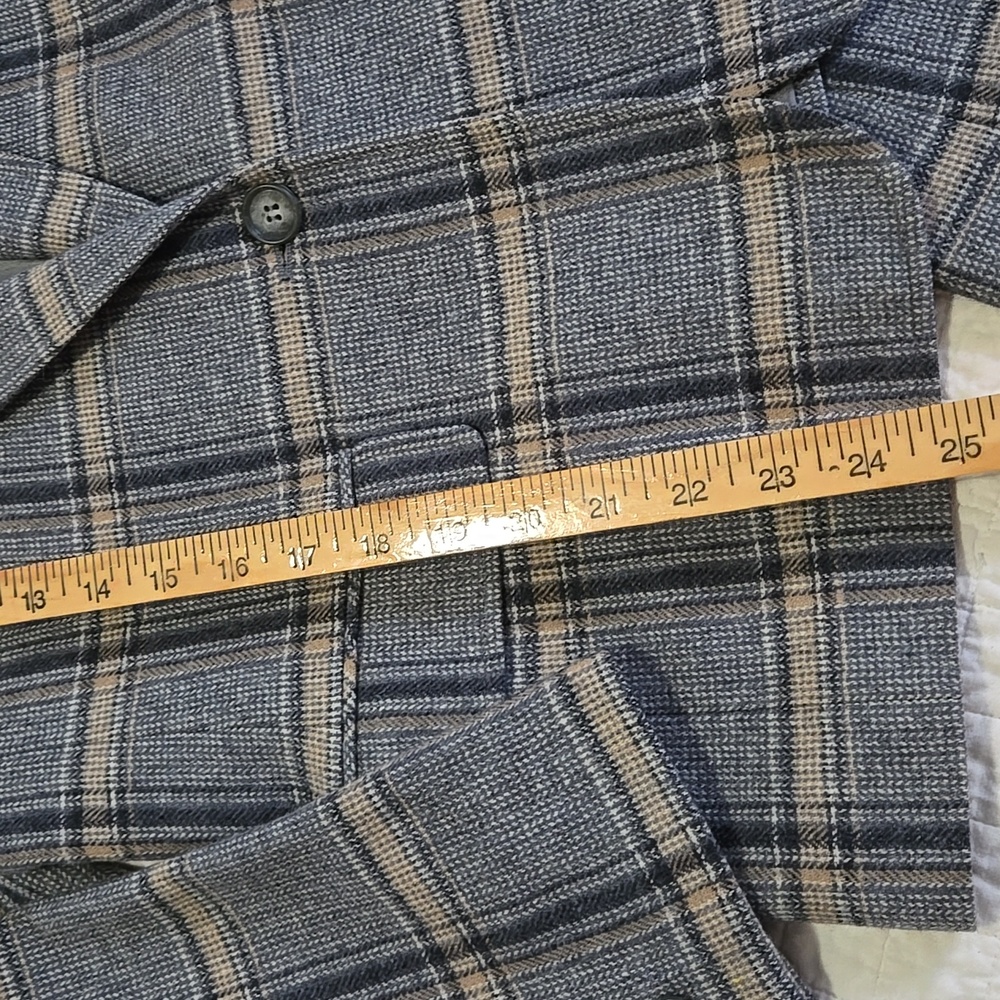 Pendleton Vintage Virgin Wool Gray  Cream Plaid Blazer and Skirt Set Womens 14 - Picture 5 of 13